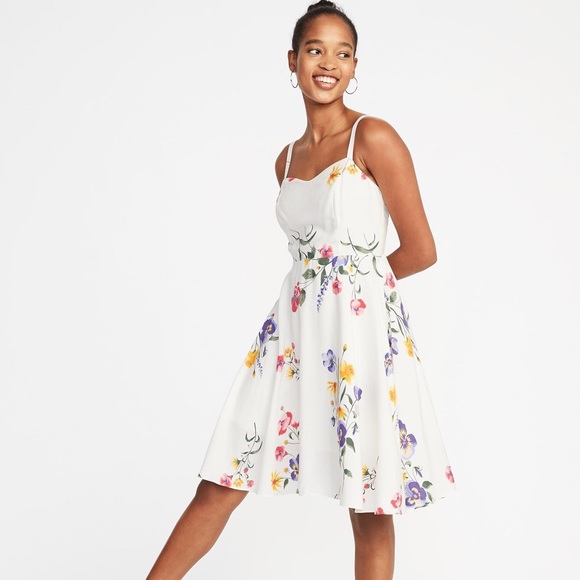 white floral dress old navy